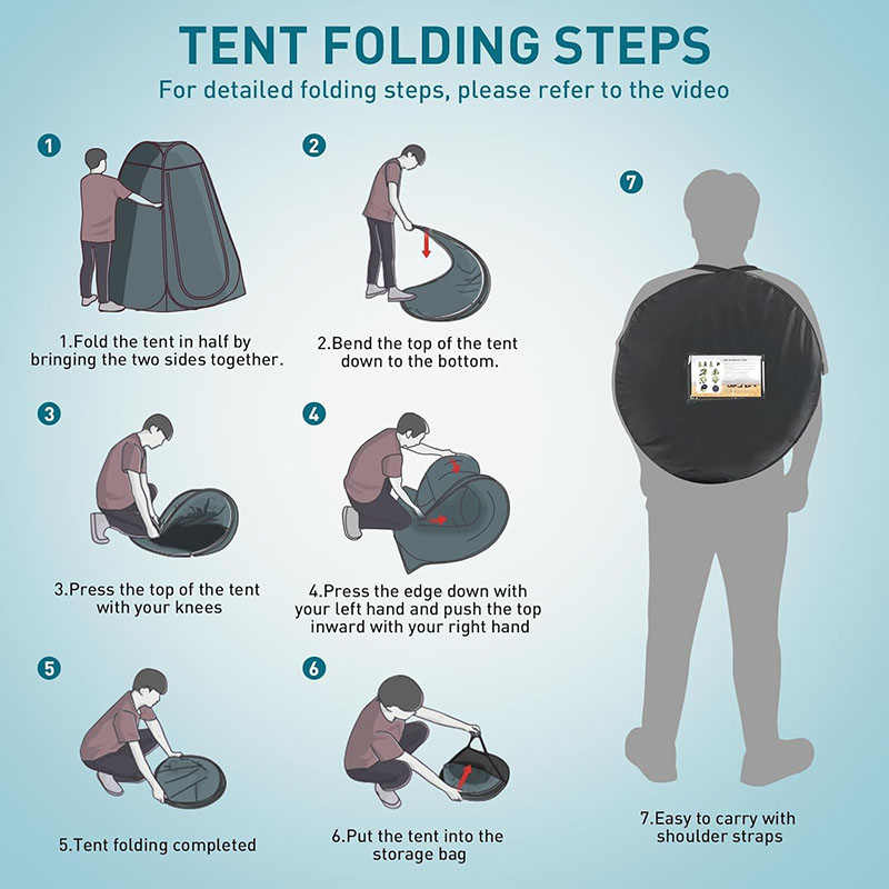 ‌ خيمة تواليت منبثقة محمولة لل - مراجعة Outdoor Adventure Tent وسعره