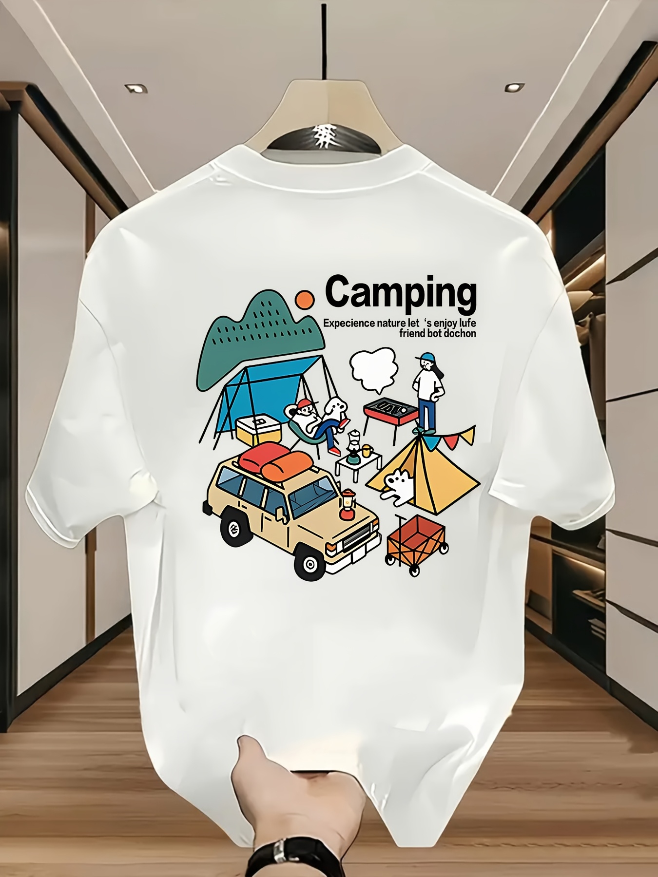 تي شيرت بطبعة رسومية لطيفة لغا - مراجعة Outdoor Adventure Tent وسعره